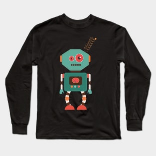 Retro Robot Toy Long Sleeve T-Shirt